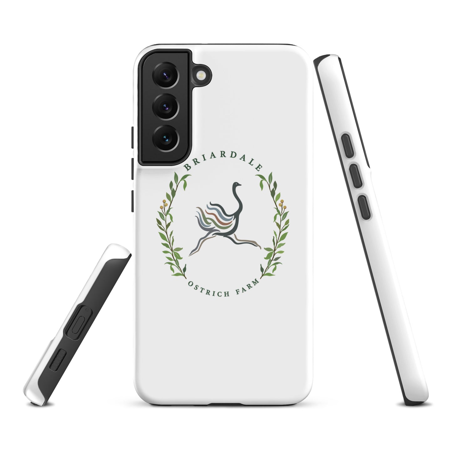 Tough Case for Samsung® | Briardale Ostrich Farm | Crest Logo