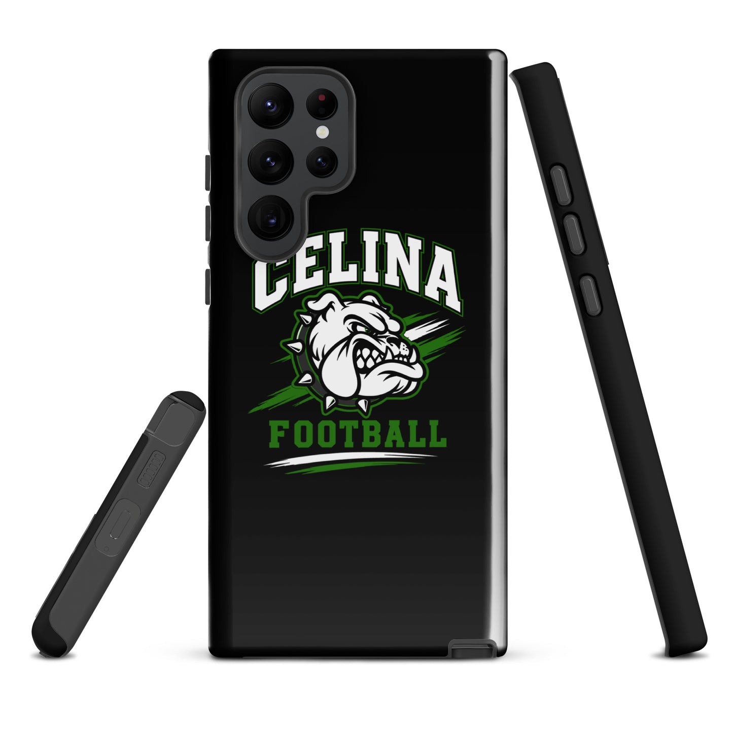 Tough Case for Samsung® | Celina Black Football | Emblem Logo