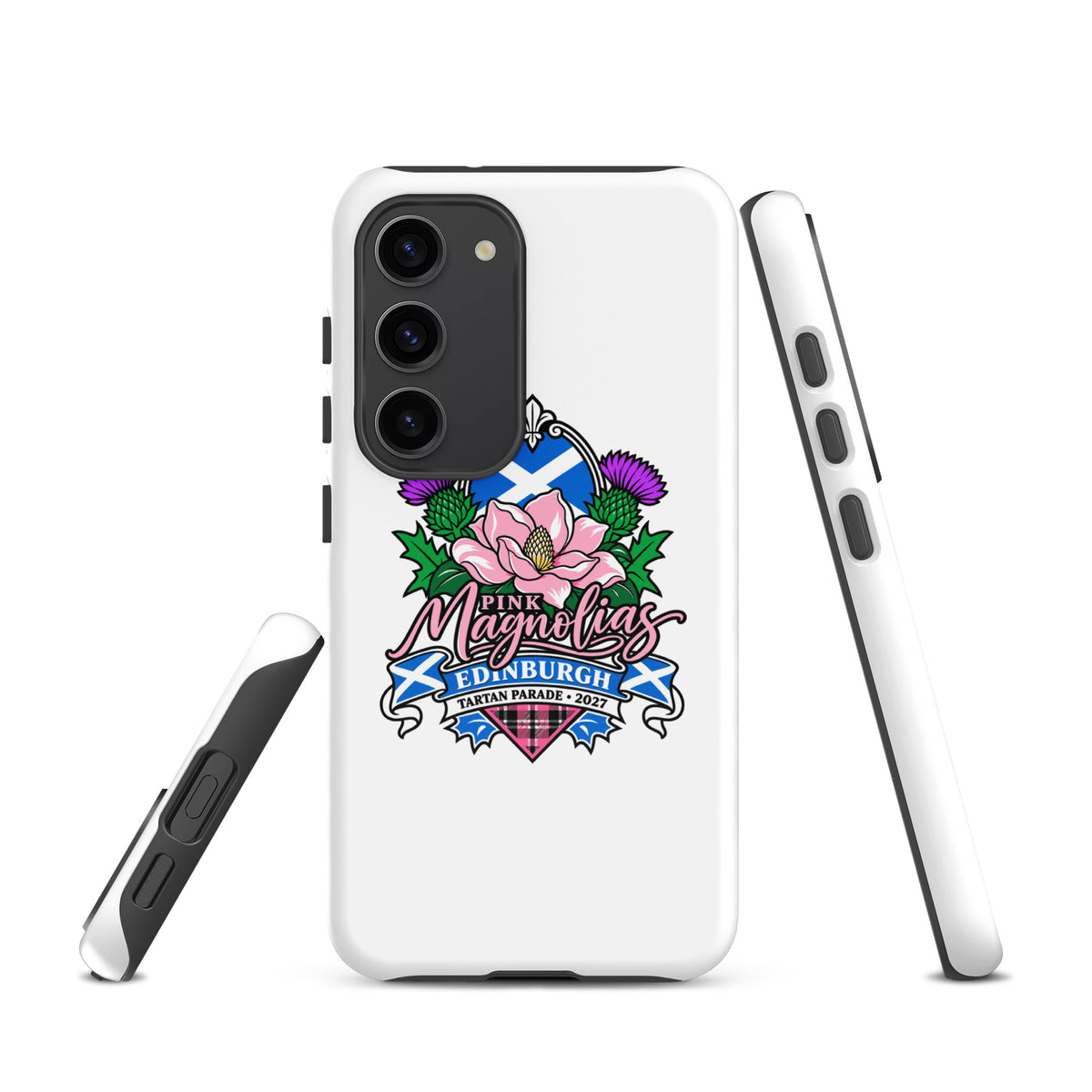 Tough Case for Samsung® | Pink Magnolias Dance | Valor Logo
