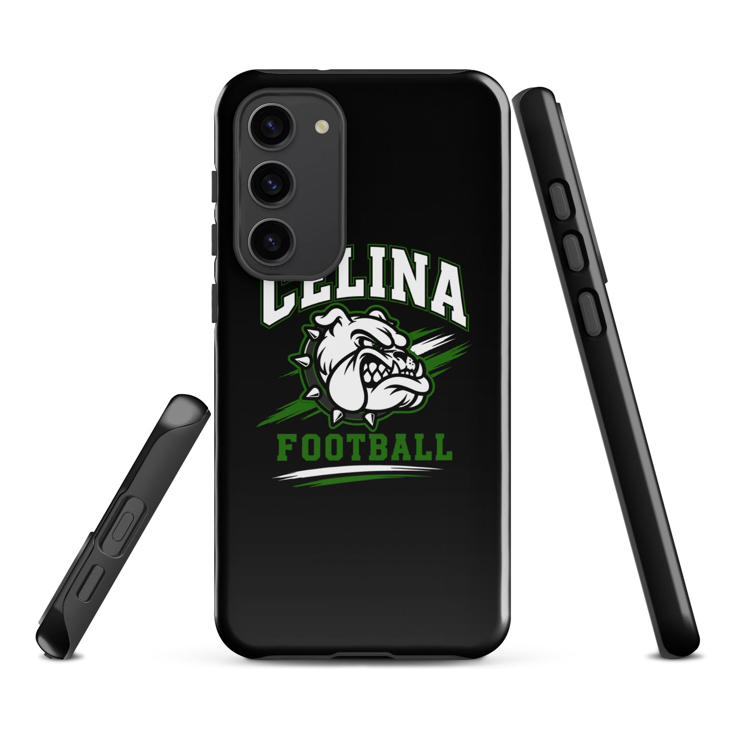 Tough Case for Samsung® | Celina Black Football | Emblem Logo