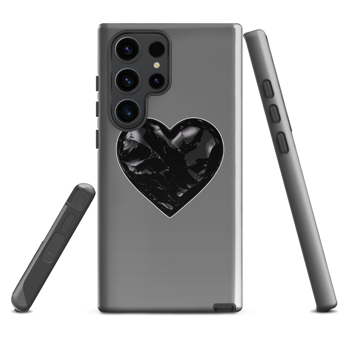 Tough Case for Samsung® | Obsidian Heartbeat | Heart Crest Logo