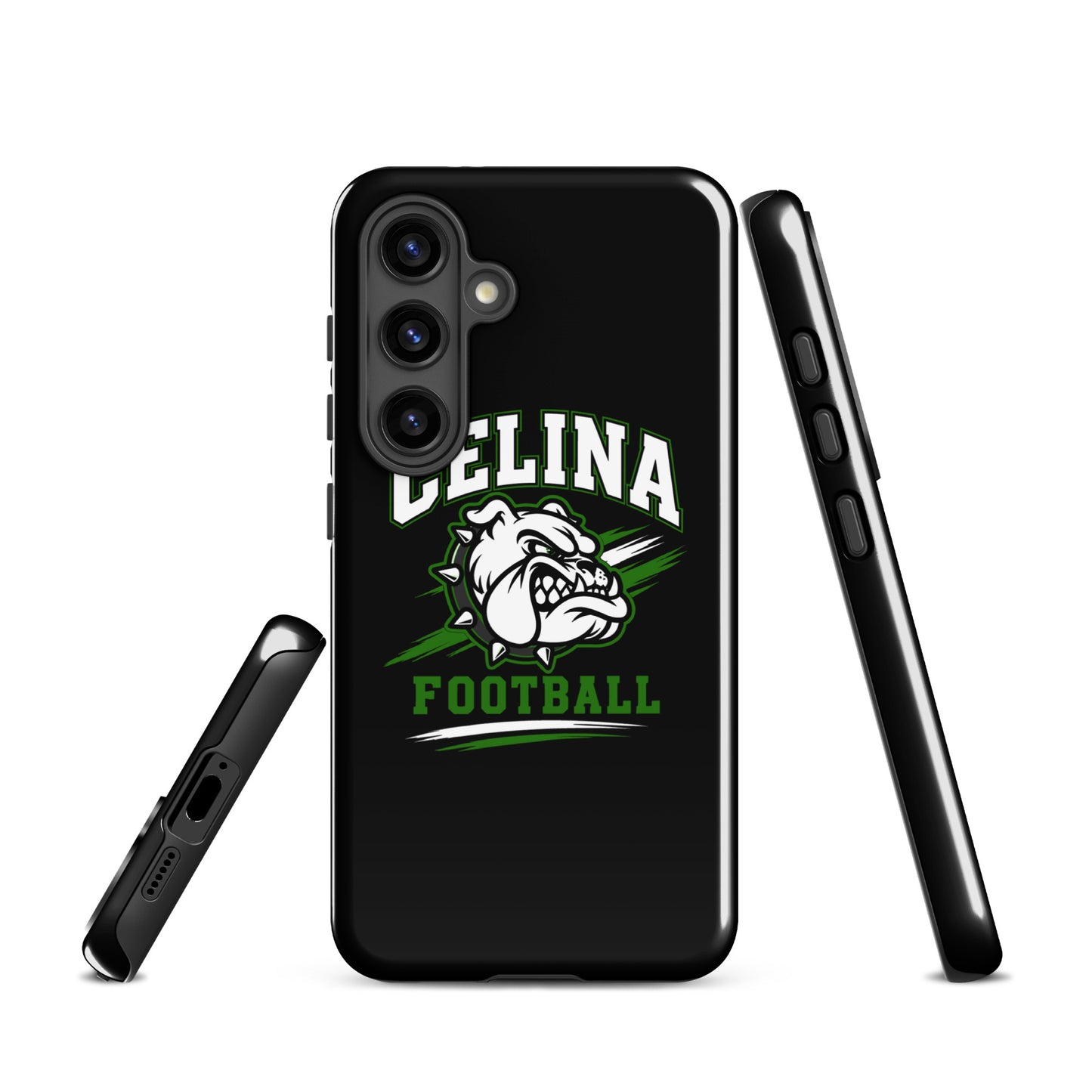 Tough Case for Samsung® | Celina Black Football | Emblem Logo