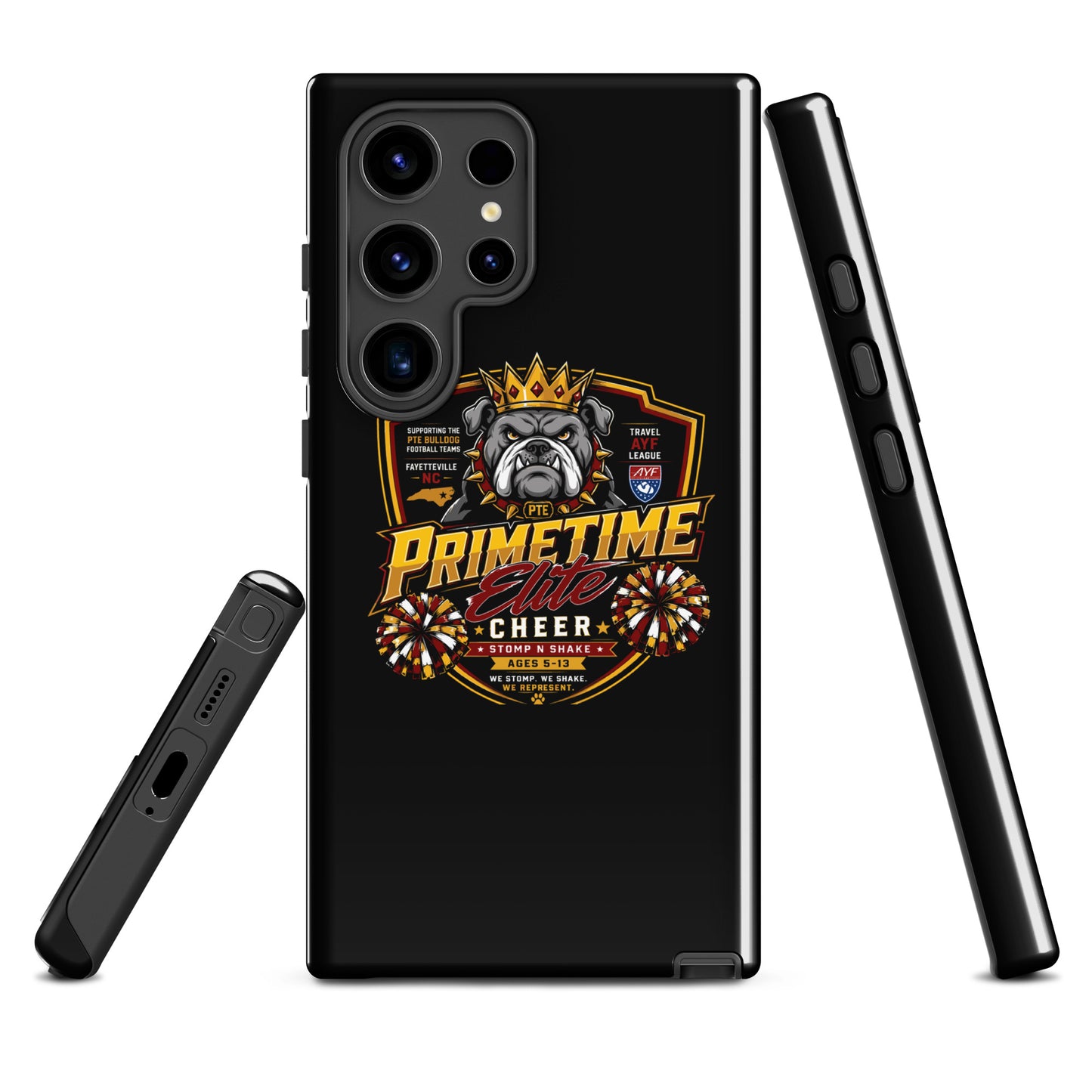 Tough Case for Samsung® | PTE Bulldog Cheer | Shield Logo