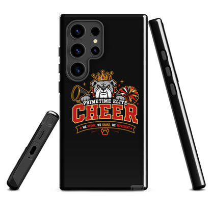 Tough Case for Samsung® | PTE Bulldog Cheer | Crest Logo