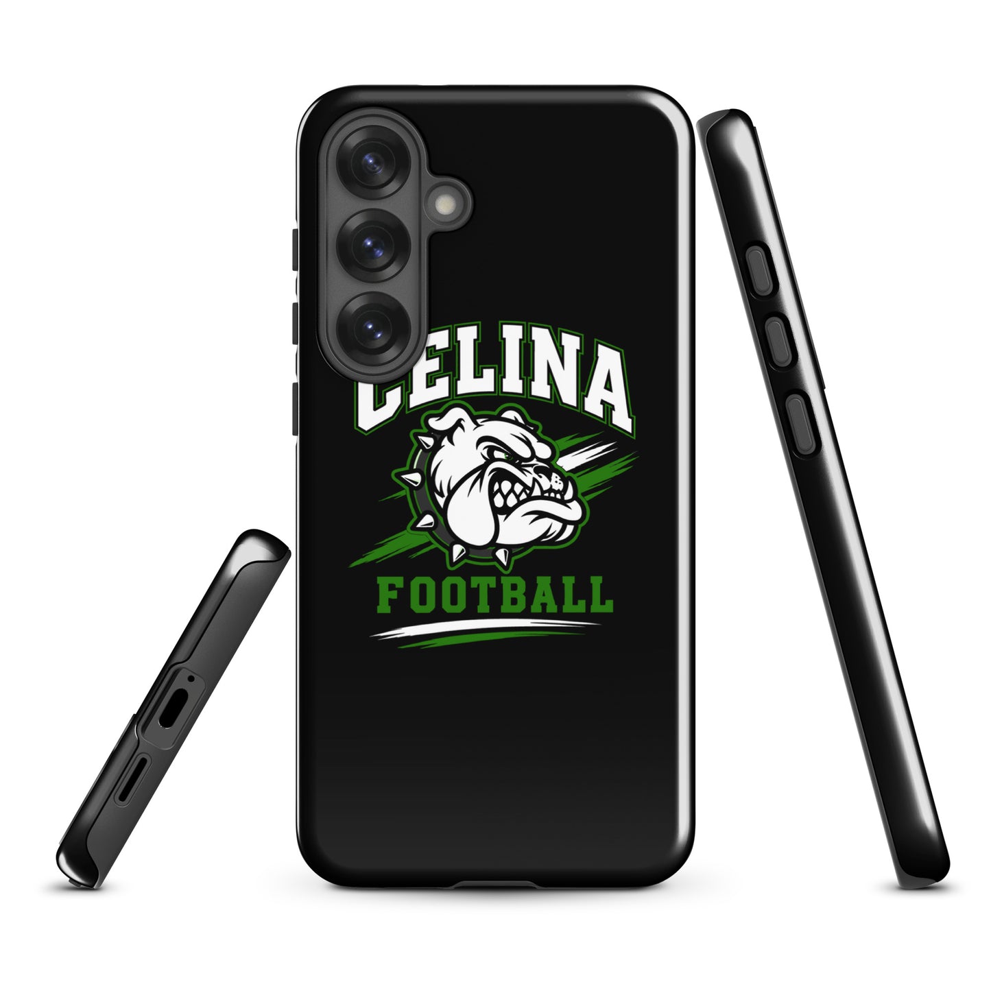 Tough Case for Samsung® | Celina Black Football | Emblem Logo