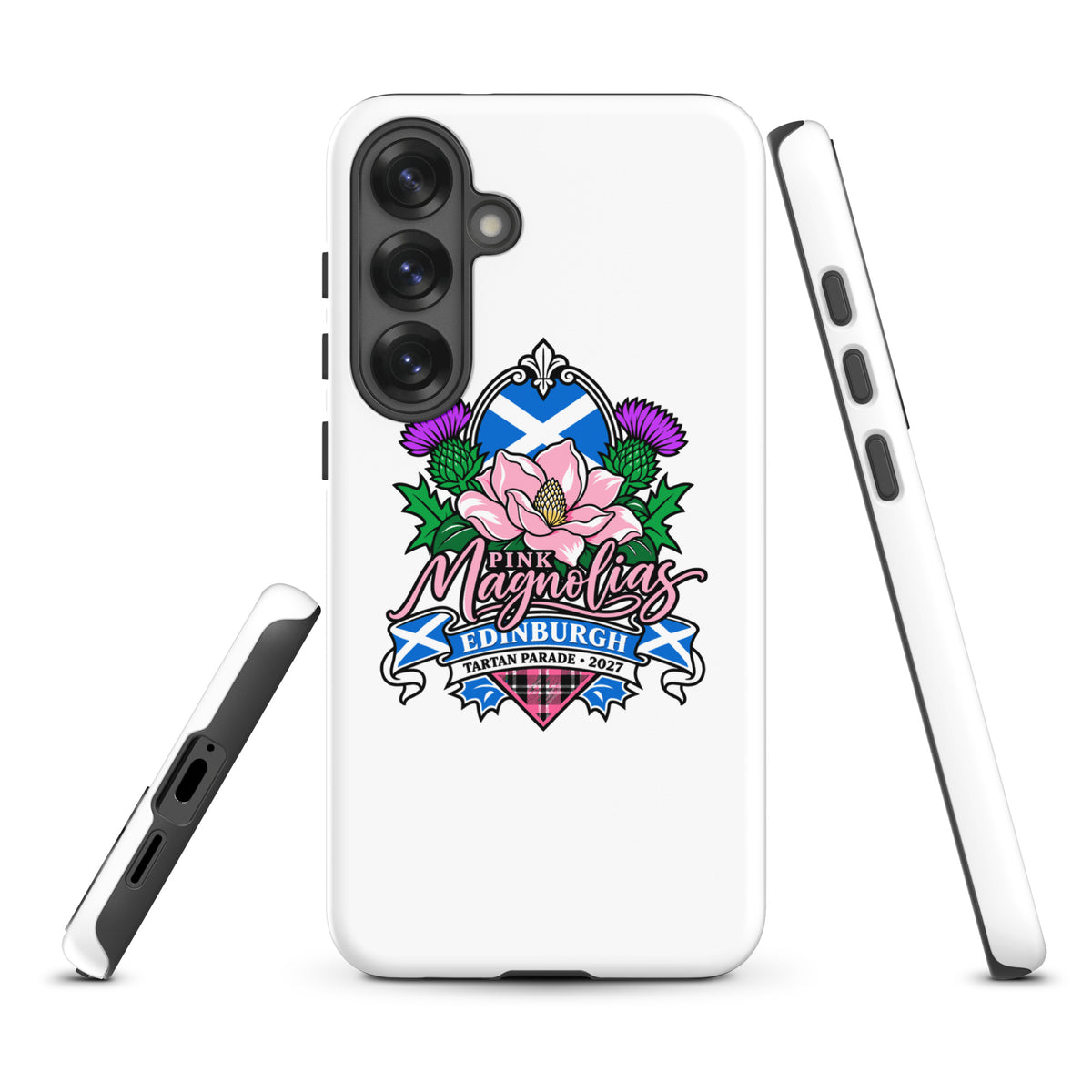 Tough Case for Samsung® | Pink Magnolias Dance | Valor Logo
