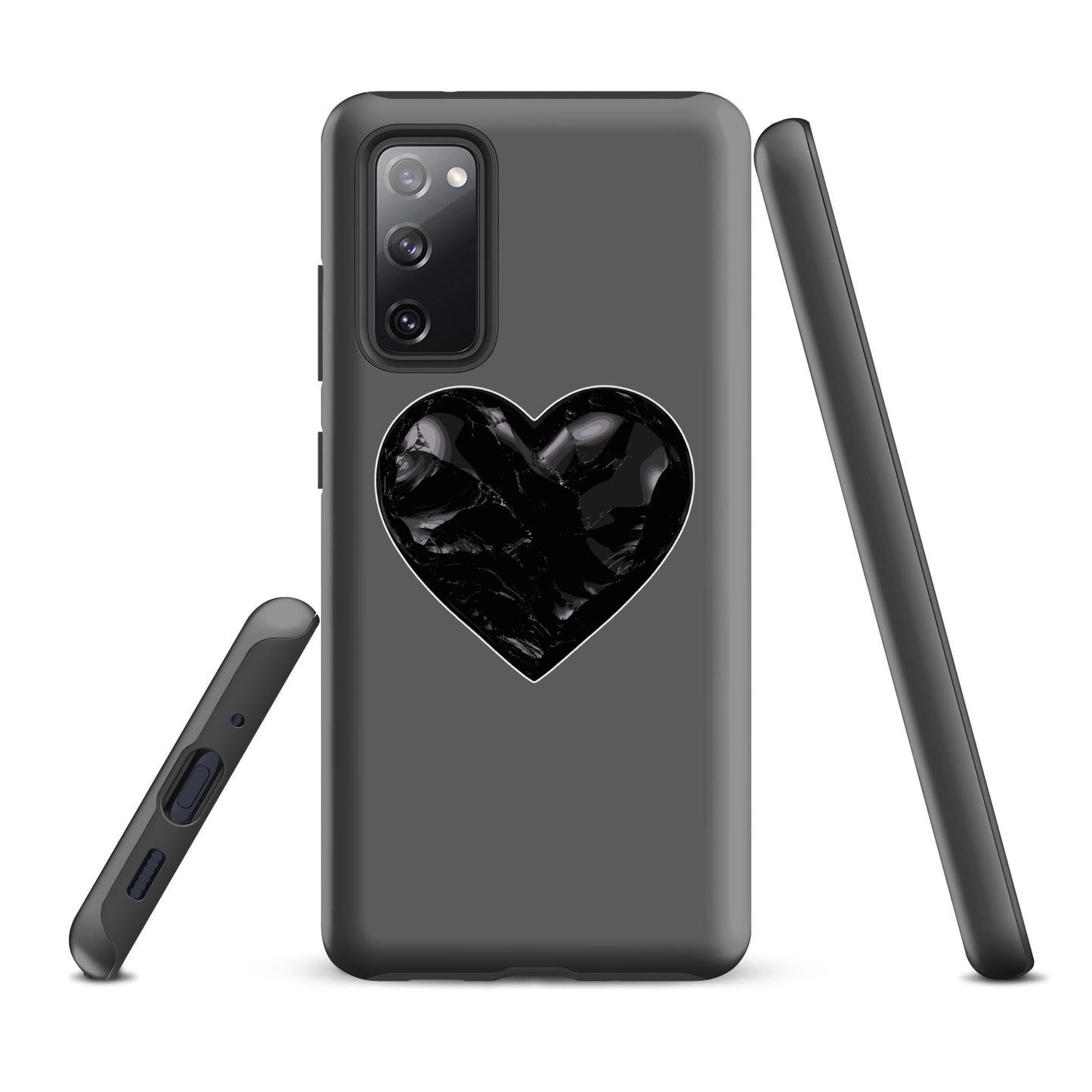 Tough Case for Samsung® | Obsidian Heartbeat | Heart Crest Logo