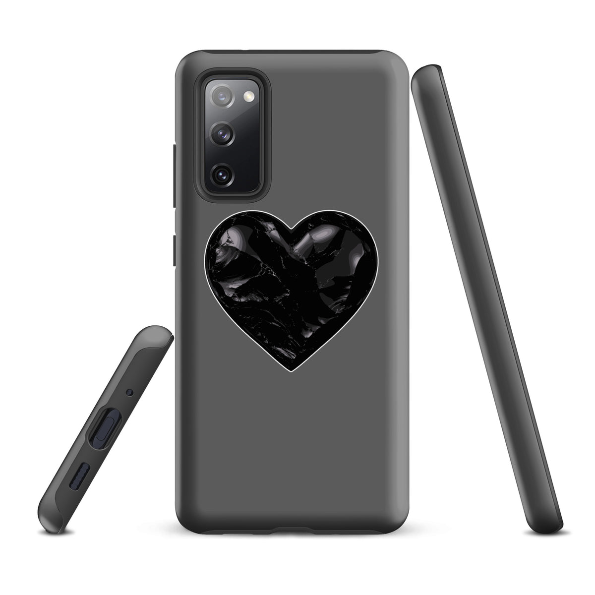 Tough Case for Samsung® | Obsidian Heartbeat | Heart Crest Logo