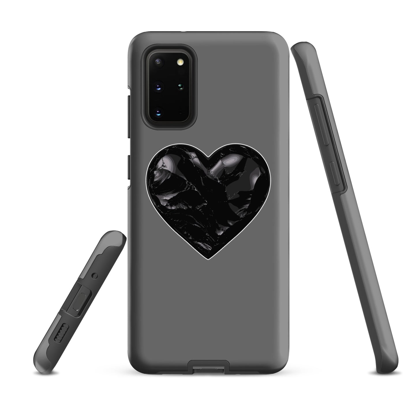 Tough Case for Samsung® | Obsidian Heartbeat | Heart Crest Logo