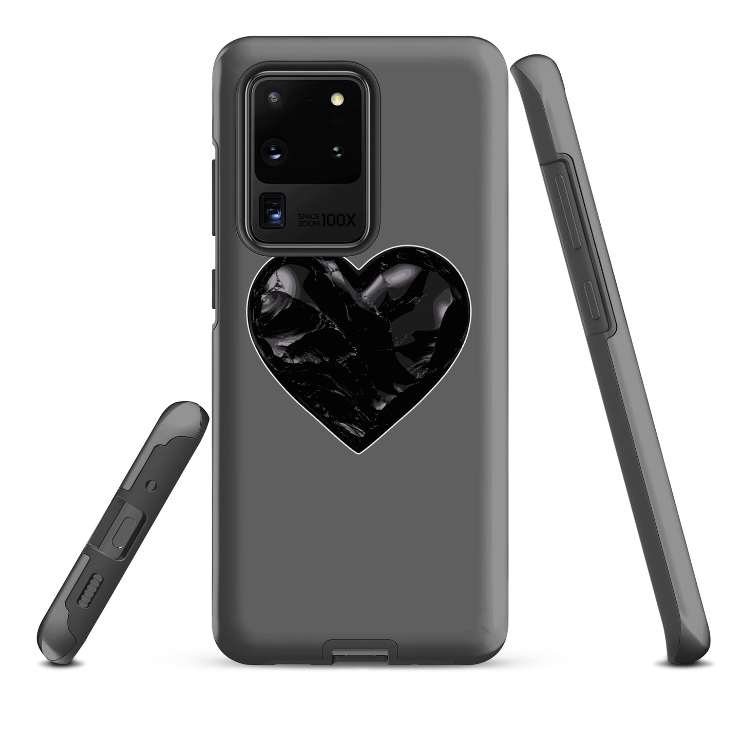 Tough Case for Samsung® | Obsidian Heartbeat | Heart Crest Logo