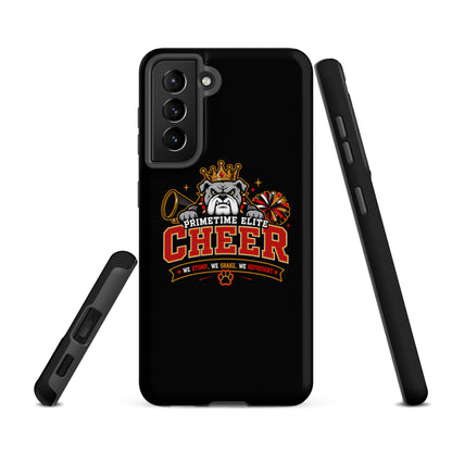 Tough Case for Samsung® | PTE Bulldog Cheer | Crest Logo