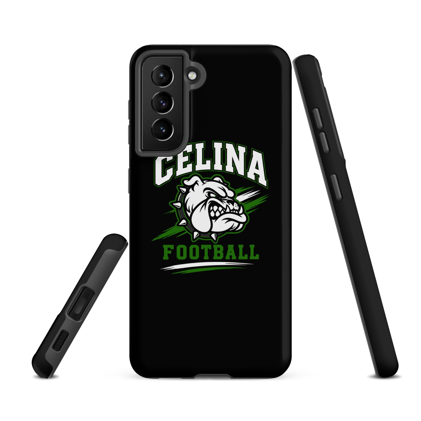 Tough Case for Samsung® | Celina Black Football | Emblem Logo