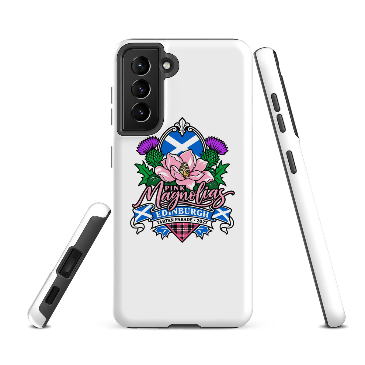 Tough Case for Samsung® | Pink Magnolias Dance | Valor Logo