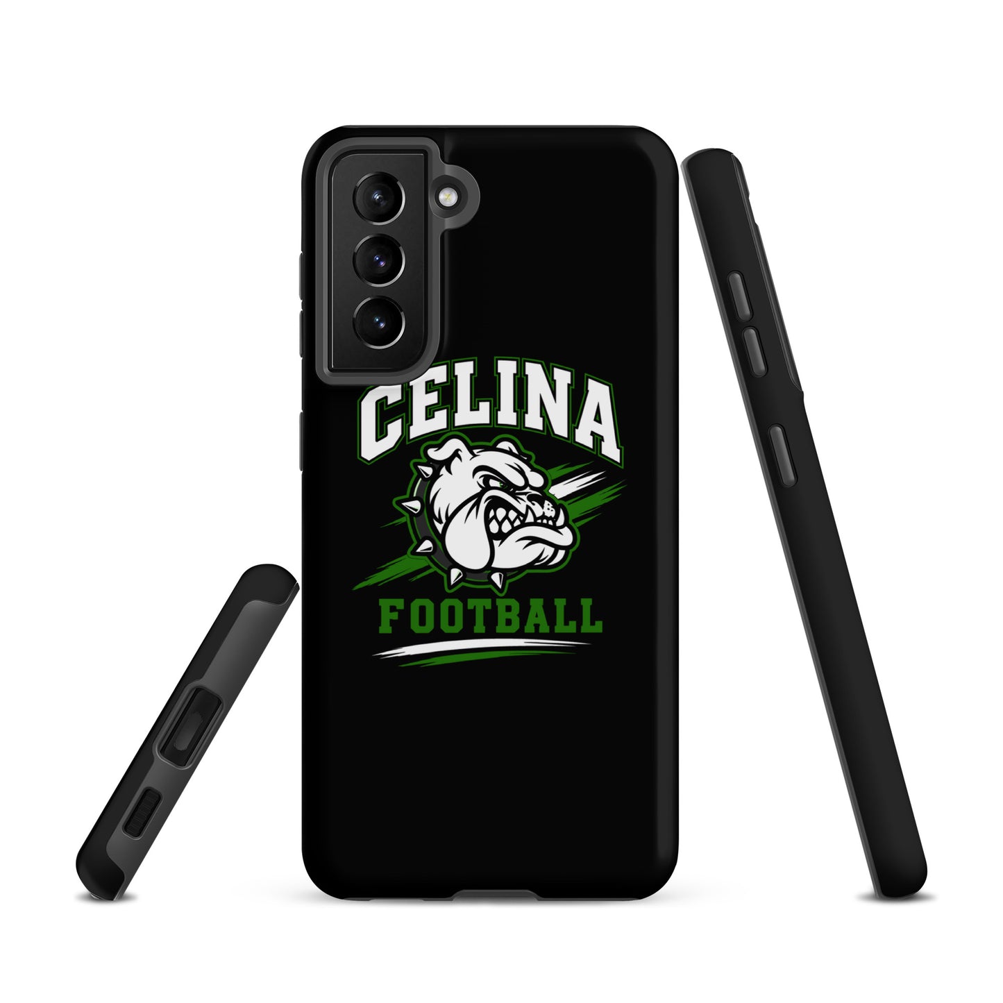 Tough Case for Samsung® | Celina Black Football | Emblem Logo