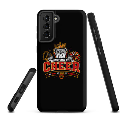 Tough Case for Samsung® | PTE Bulldog Cheer | Crest Logo