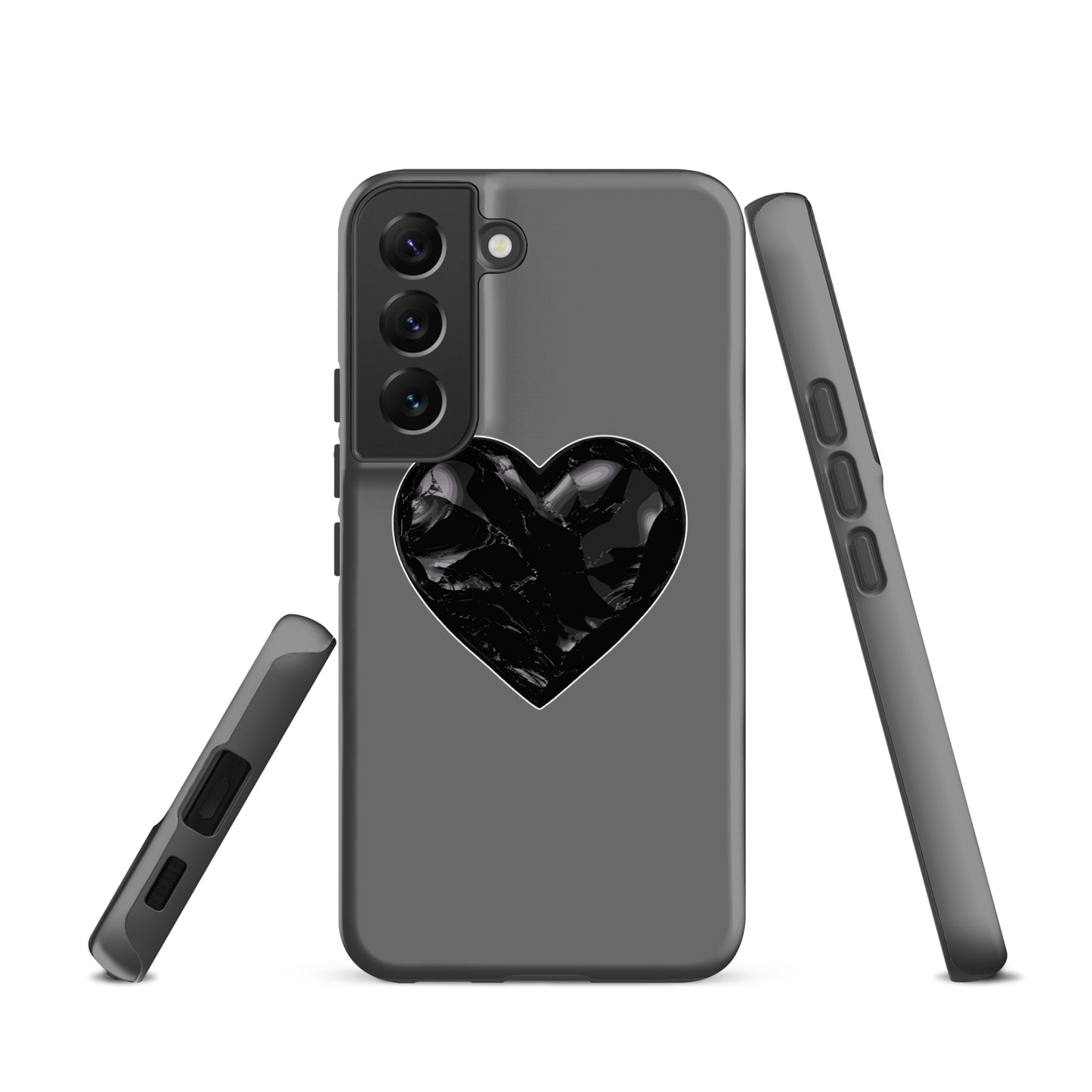 Tough Case for Samsung® | Obsidian Heartbeat | Heart Crest Logo