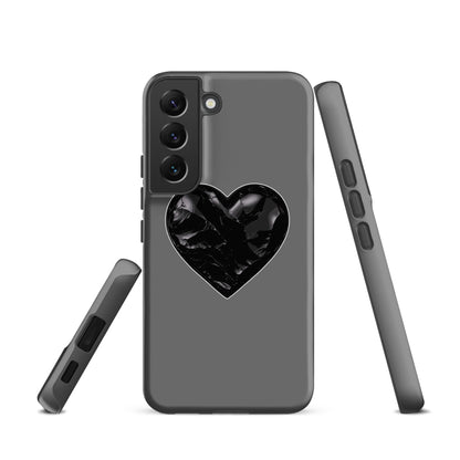 Tough Case for Samsung® | Obsidian Heartbeat | Heart Crest Logo