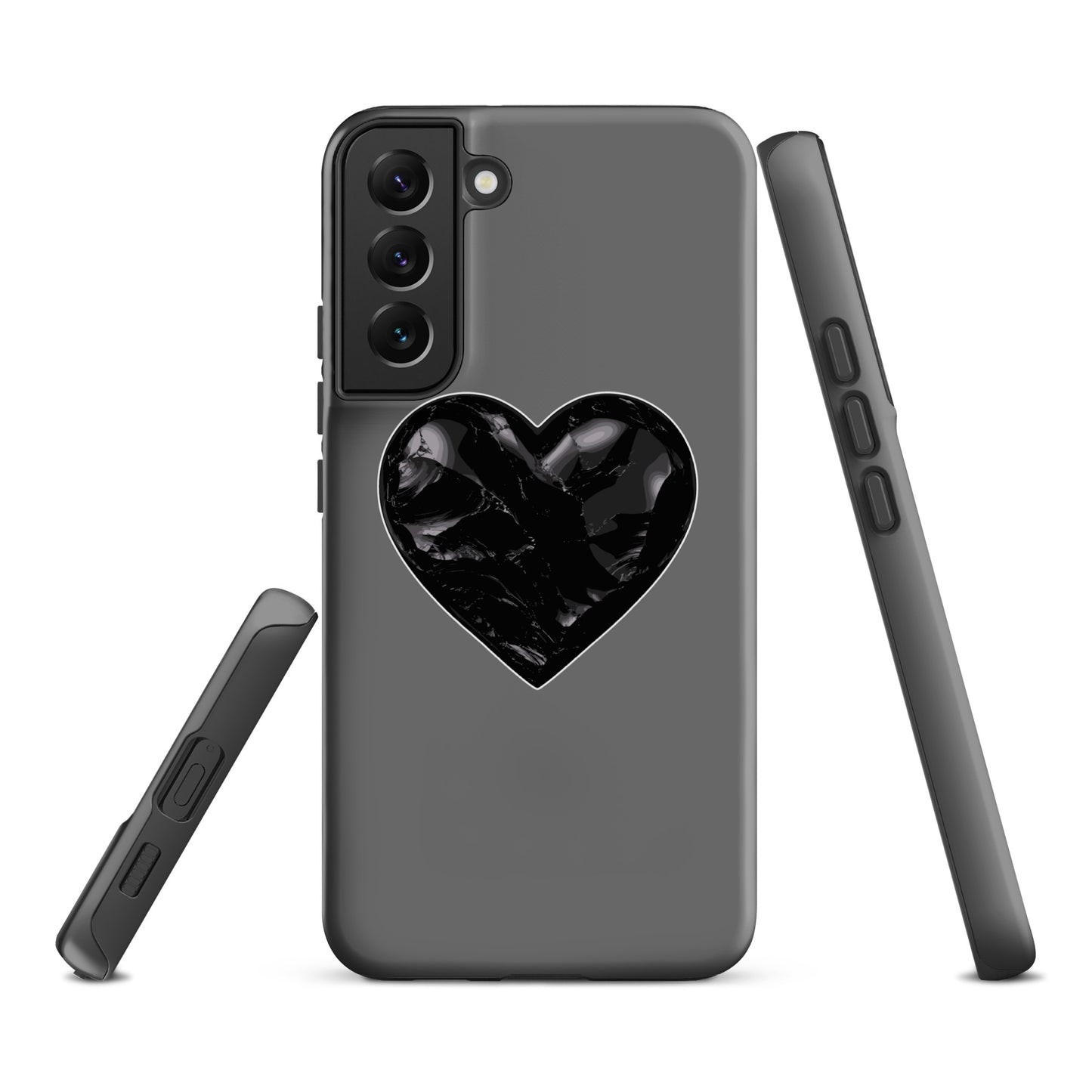 Tough Case for Samsung® | Obsidian Heartbeat | Heart Crest Logo