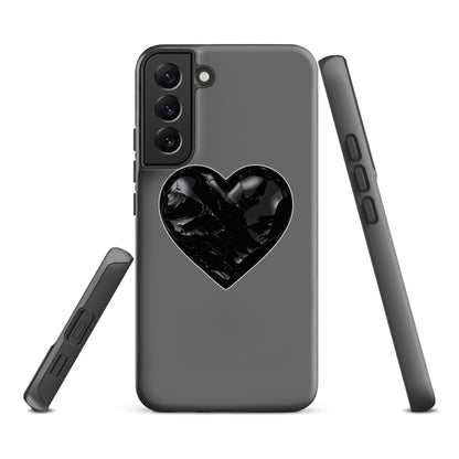 Tough Case for Samsung® | Obsidian Heartbeat | Heart Crest Logo