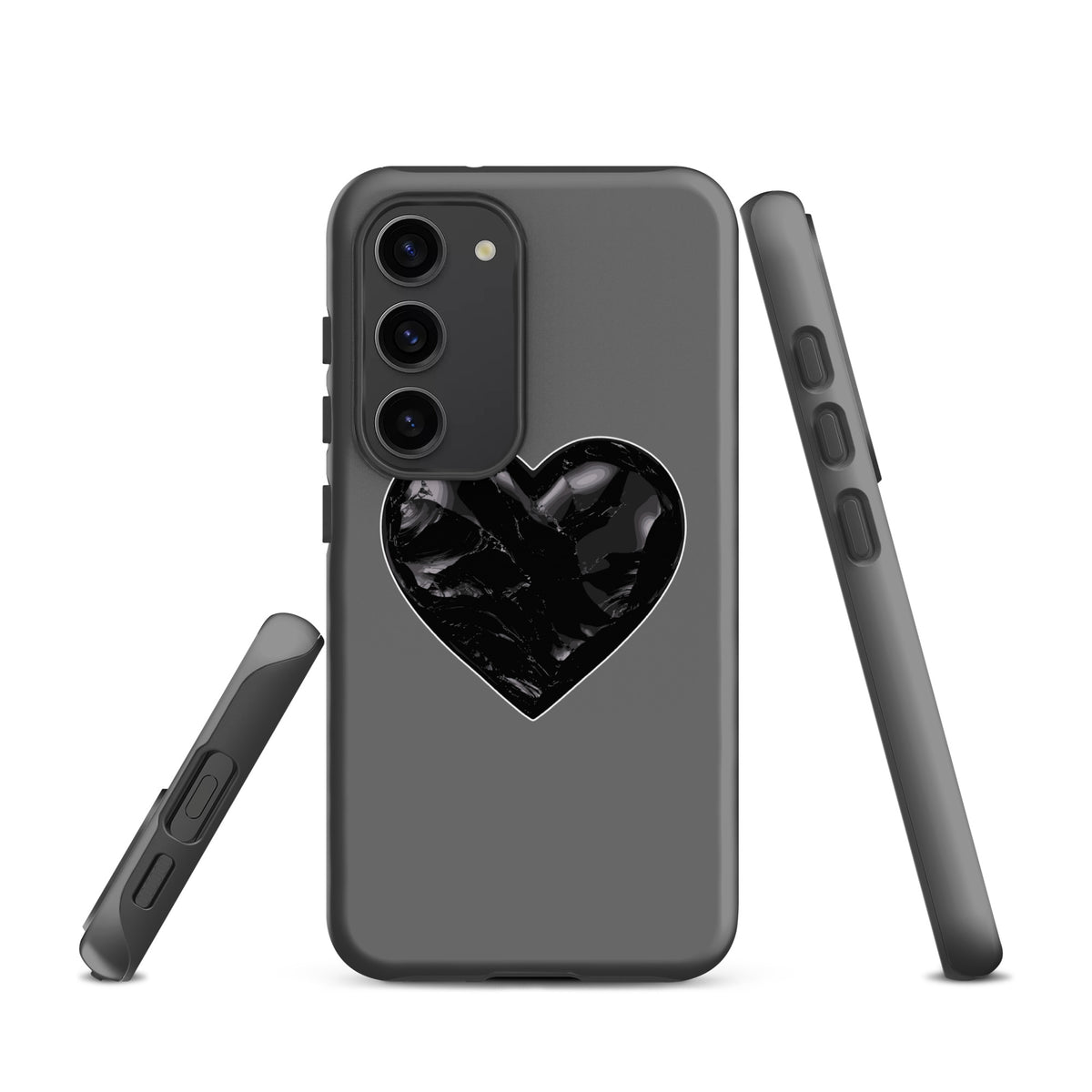 Tough Case for Samsung® | Obsidian Heartbeat | Heart Crest Logo