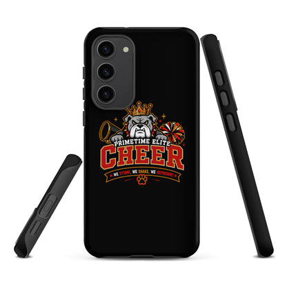 Tough Case for Samsung® | PTE Bulldog Cheer | Crest Logo