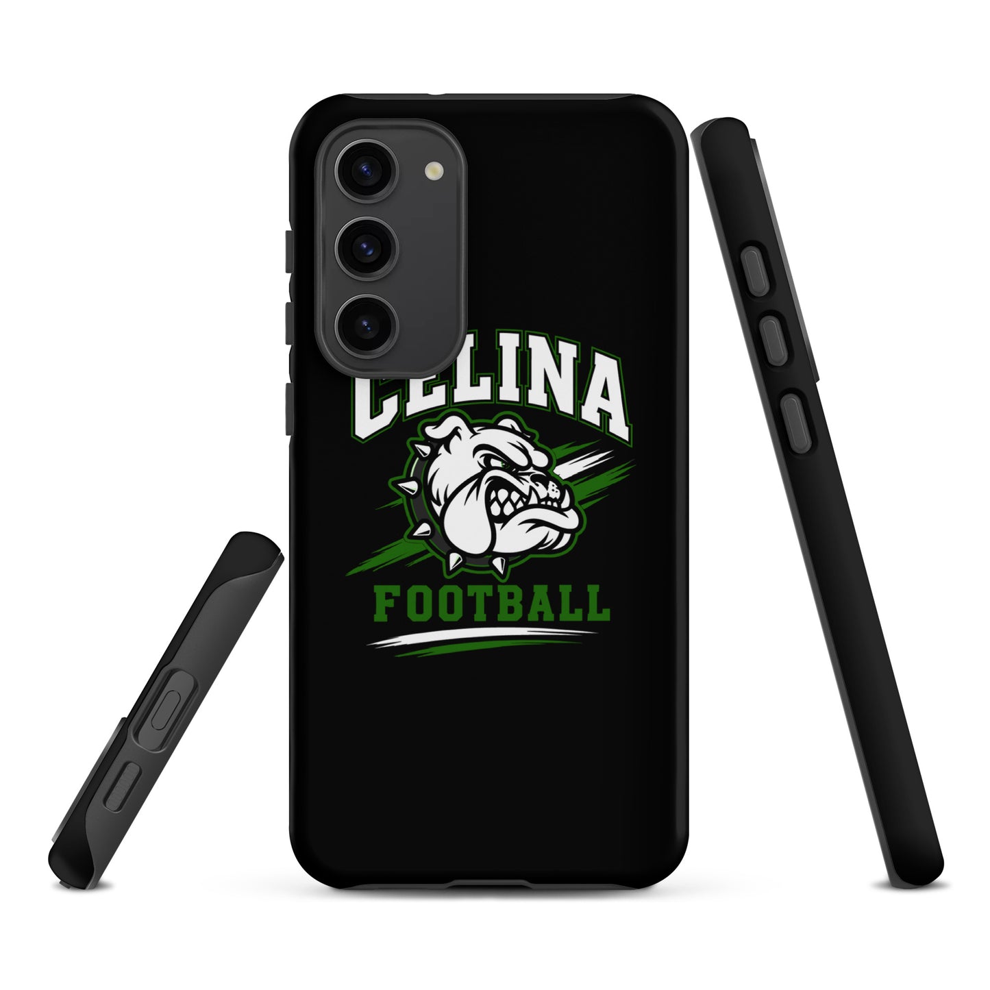 Tough Case for Samsung® | Celina Black Football | Emblem Logo