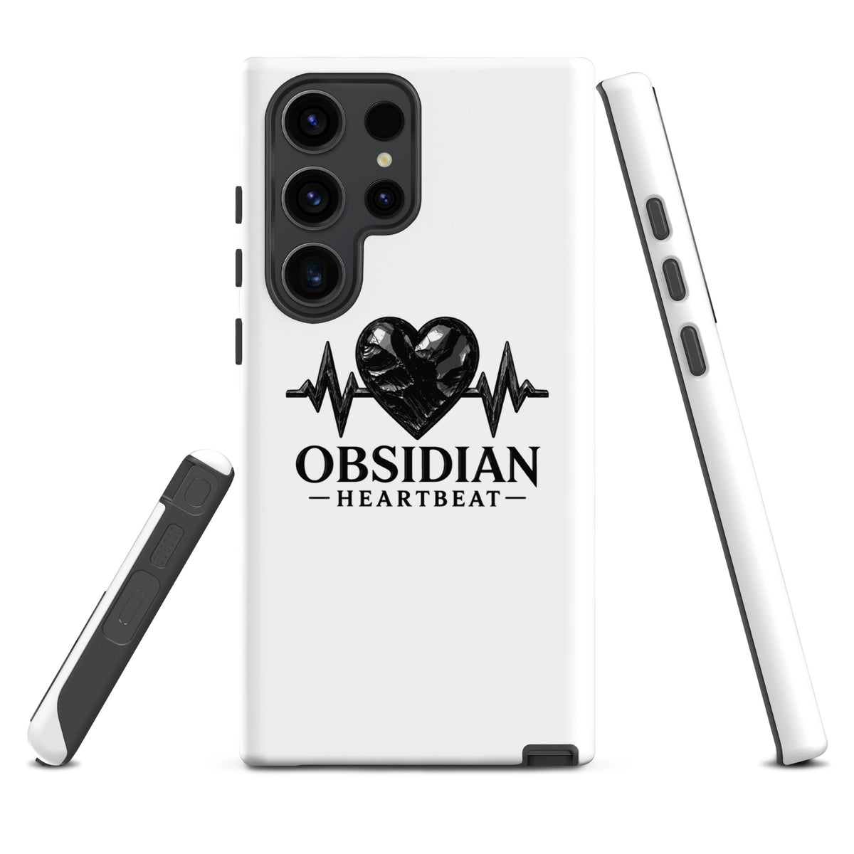 Tough Case for Samsung® | Obsidian Heartbeat | Pulse Athletics Logo