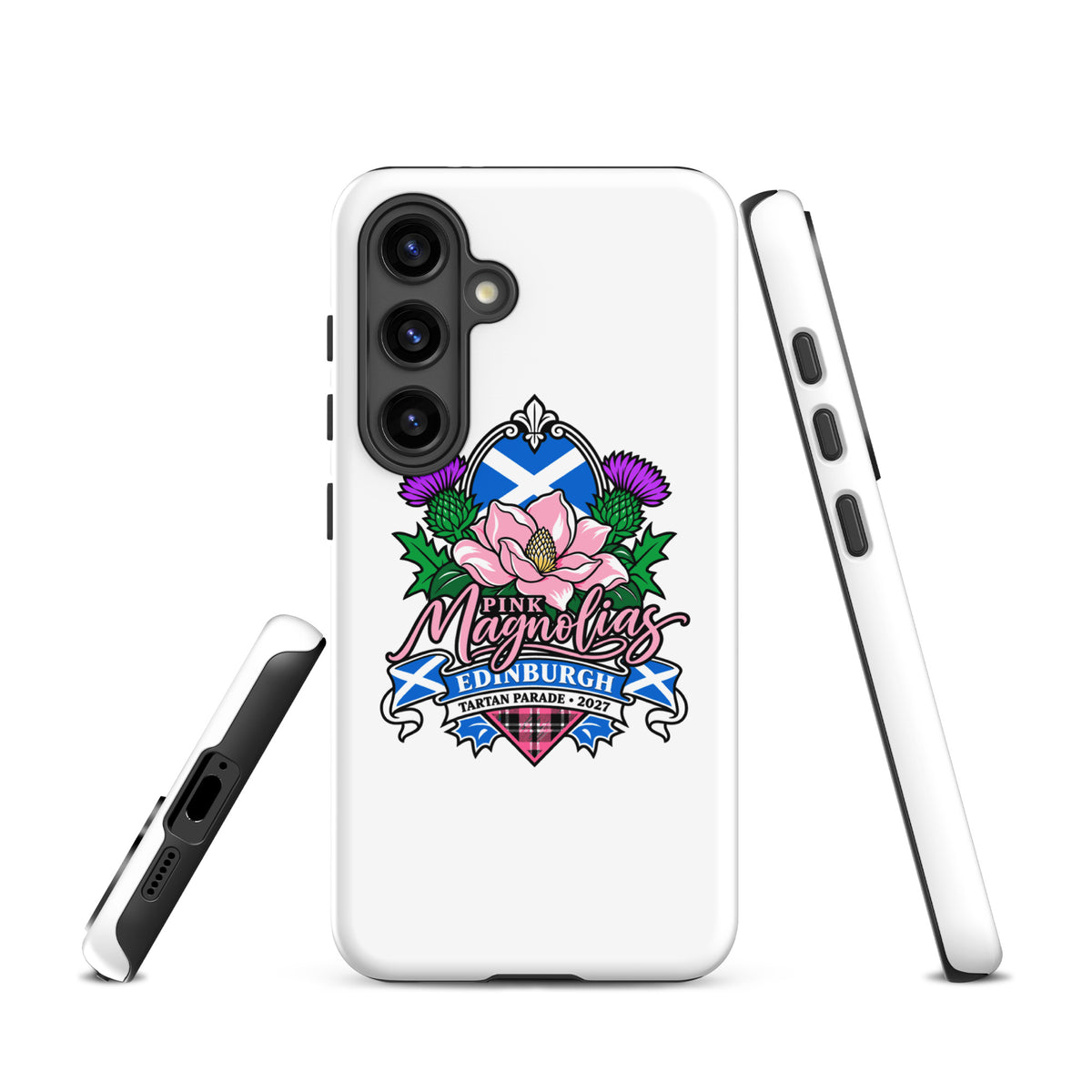 Tough Case for Samsung® | Pink Magnolias Dance | Valor Logo