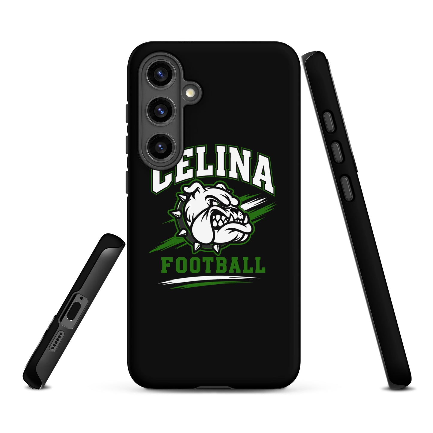 Tough Case for Samsung® | Celina Black Football | Emblem Logo