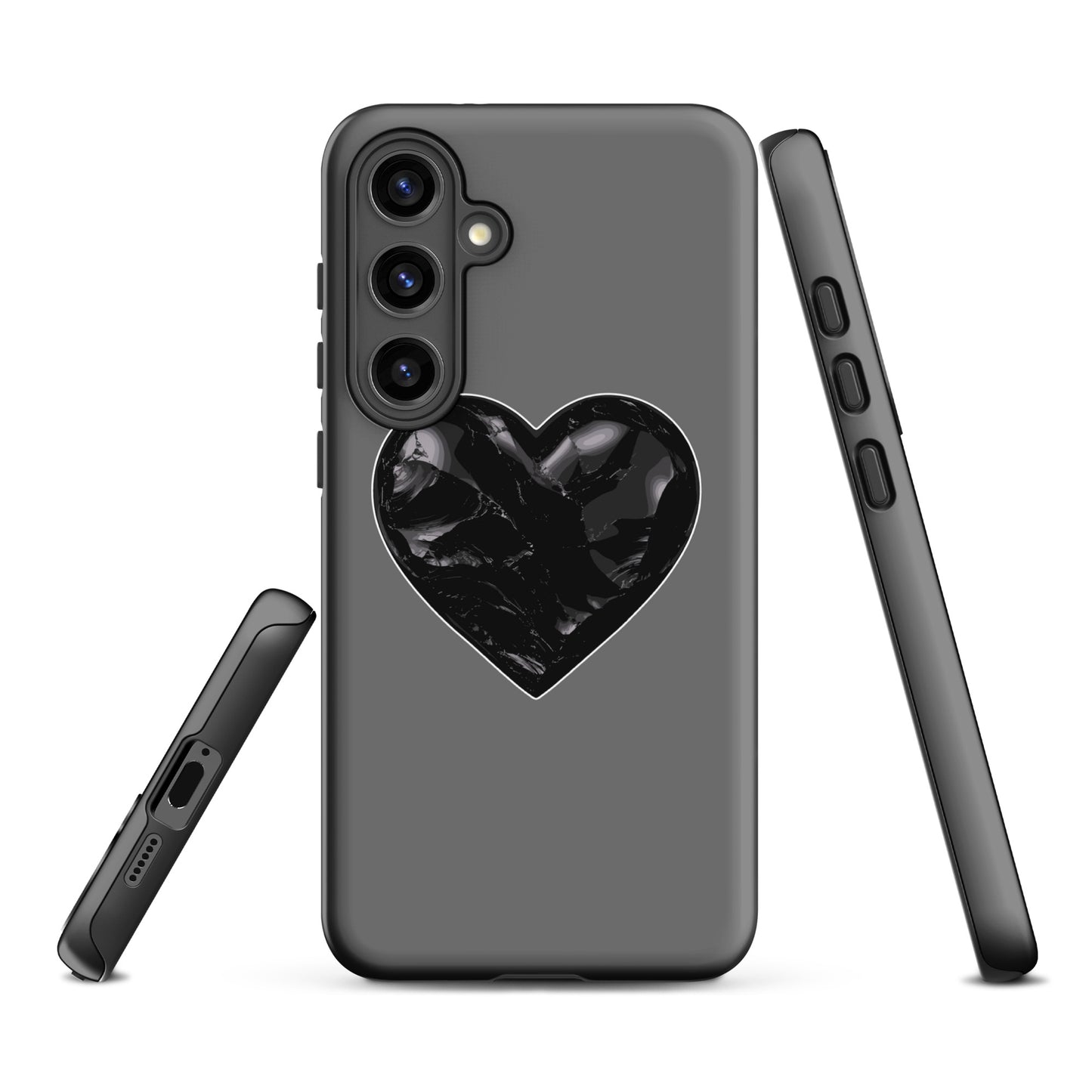Tough Case for Samsung® | Obsidian Heartbeat | Heart Crest Logo