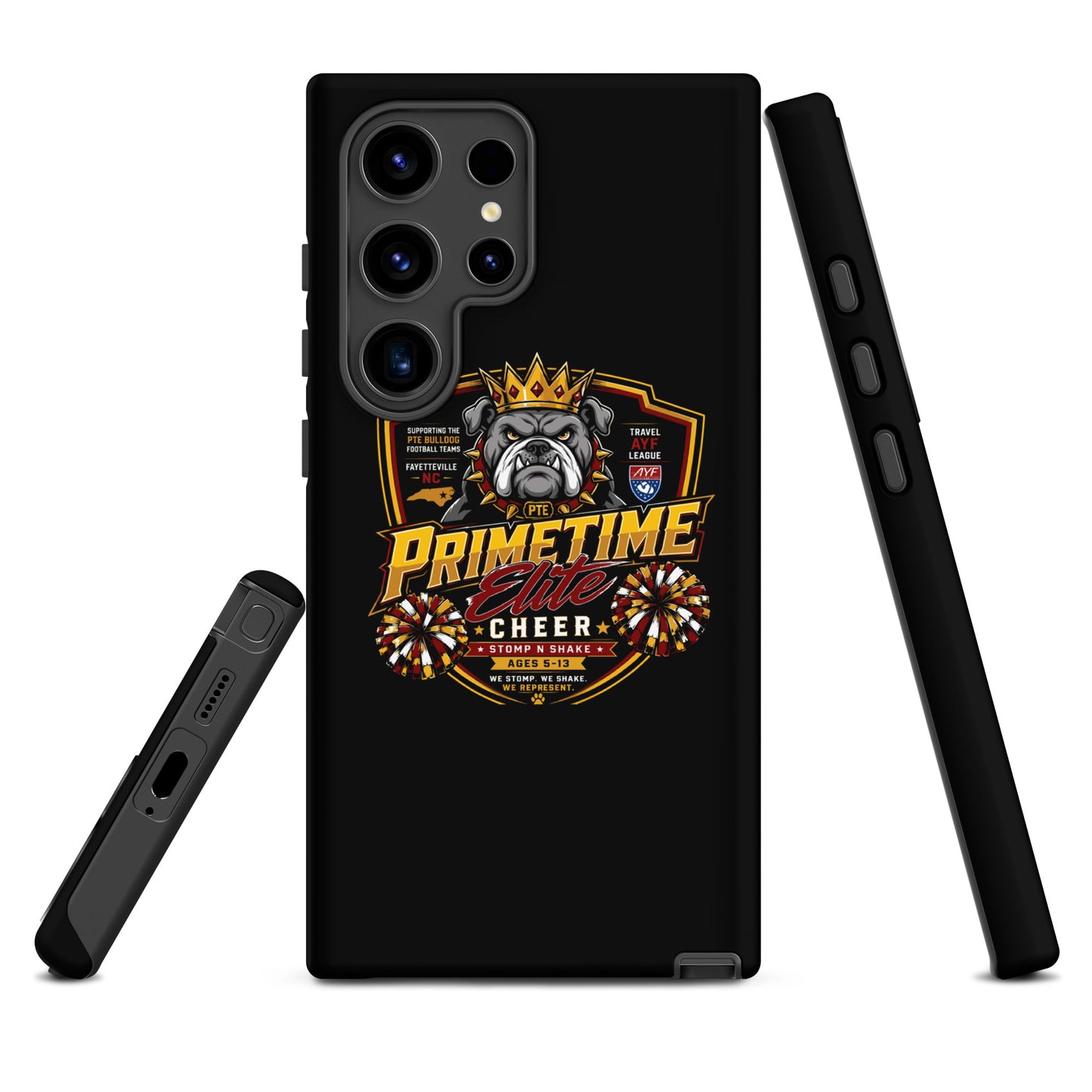 Tough Case for Samsung® | PTE Bulldog Cheer | Shield Logo