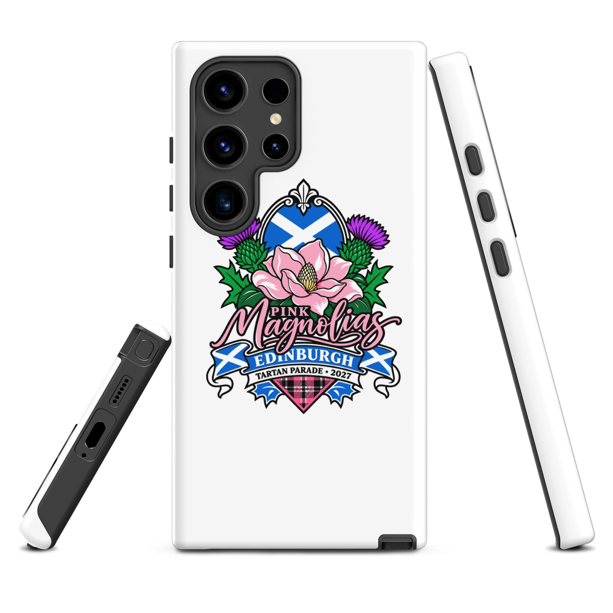 Tough Case for Samsung® | Pink Magnolias Dance | Valor Logo