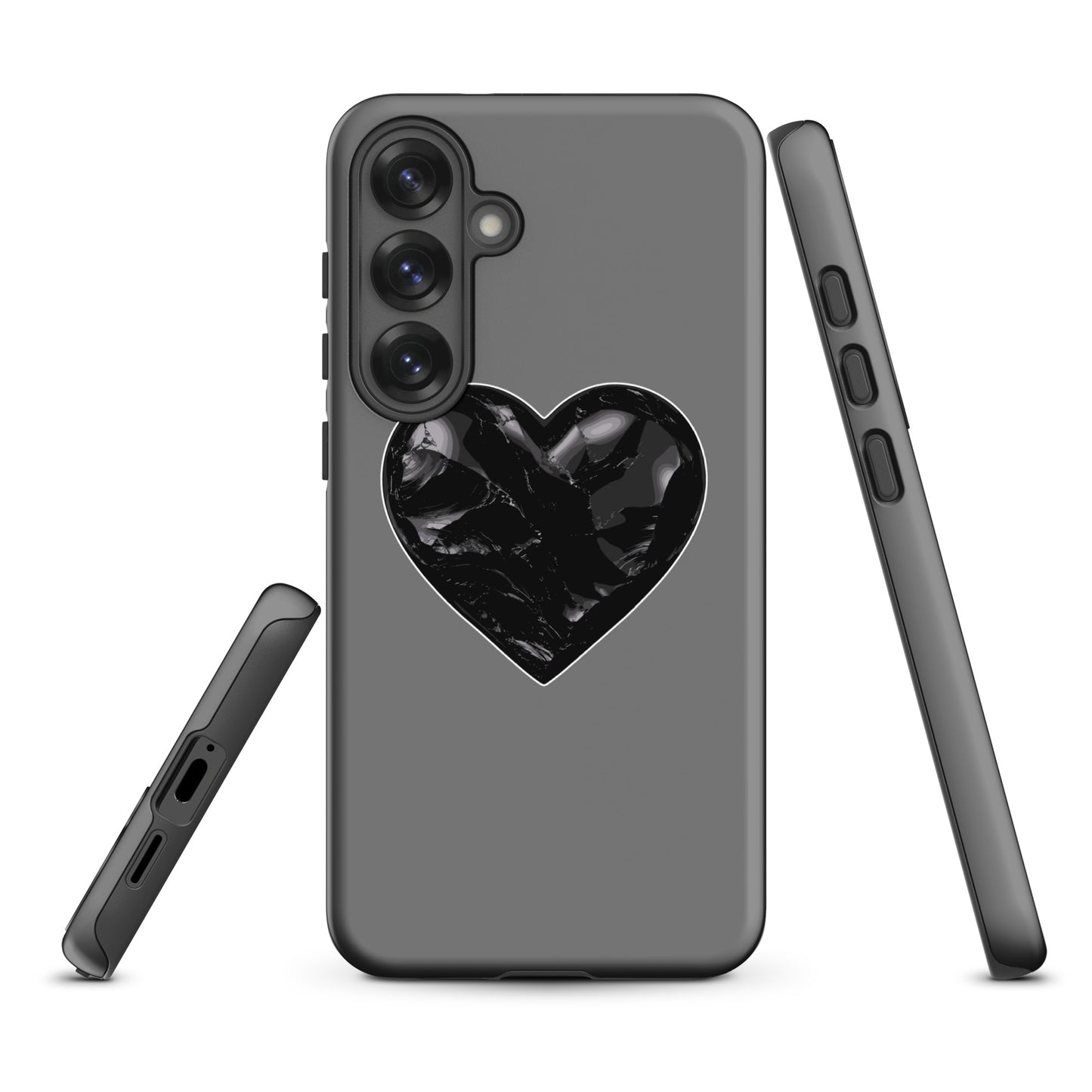 Tough Case for Samsung® | Obsidian Heartbeat | Heart Crest Logo