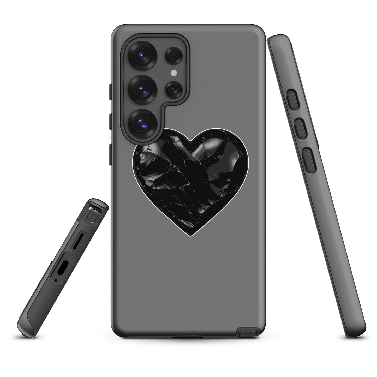 Tough Case for Samsung® | Obsidian Heartbeat | Heart Crest Logo