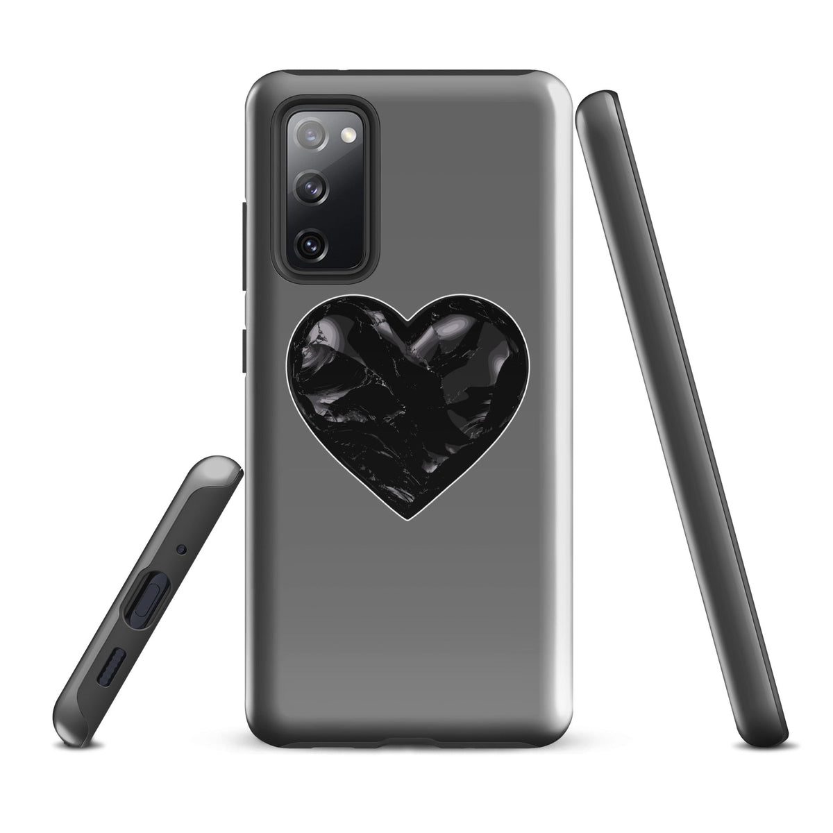 Tough Case for Samsung® | Obsidian Heartbeat | Heart Crest Logo