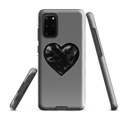 Tough Case for Samsung® | Obsidian Heartbeat | Heart Crest Logo