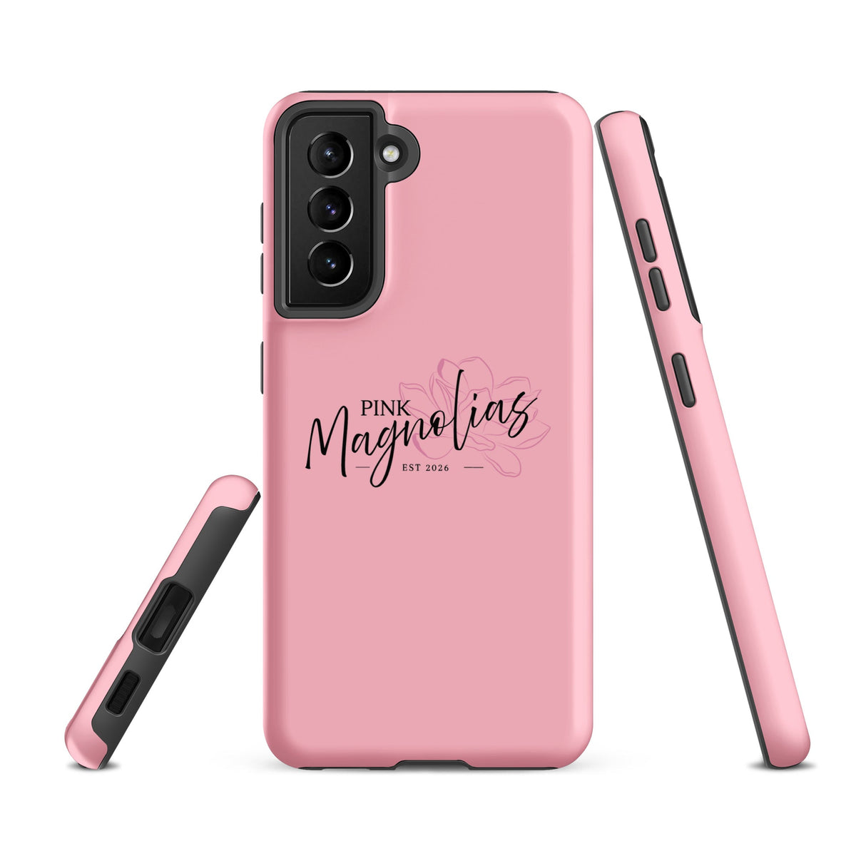 Tough Case for Samsung® | Pink Magnolias Dance | Lettermark Logo