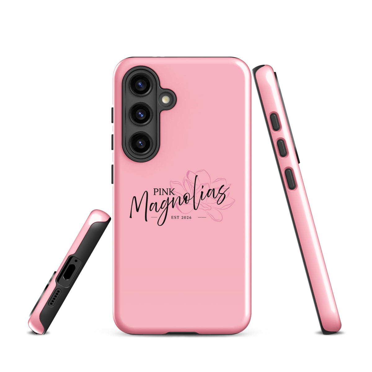 Tough Case for Samsung® | Pink Magnolias Dance | Lettermark Logo