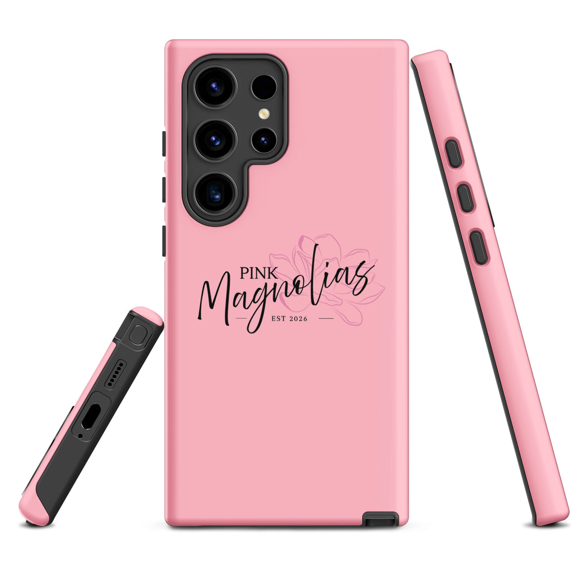 Tough Case for Samsung® | Pink Magnolias Dance | Lettermark Logo