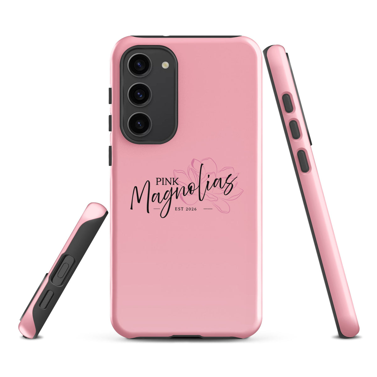 Tough Case for Samsung® | Pink Magnolias Dance | Lettermark Logo