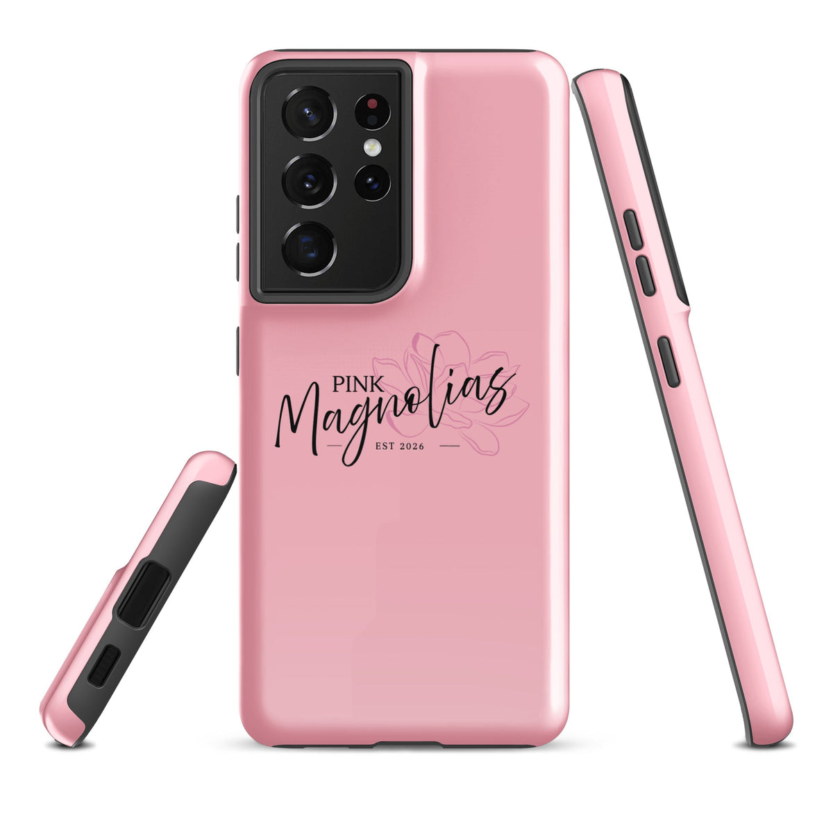 Tough Case for Samsung® | Pink Magnolias Dance | Lettermark Logo