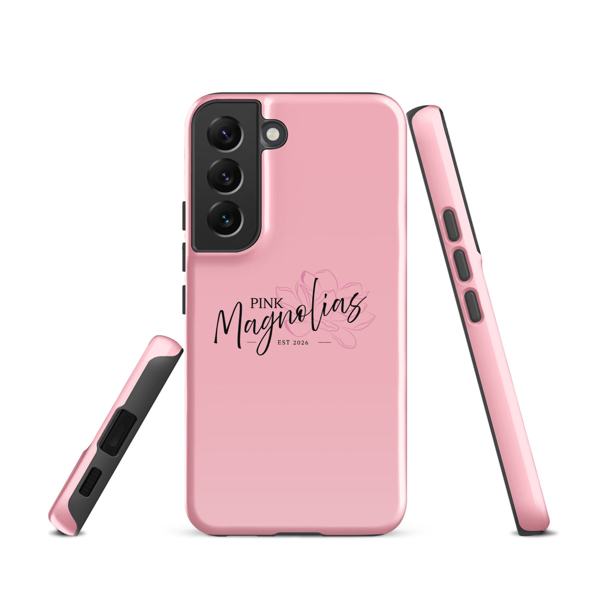 Tough Case for Samsung® | Pink Magnolias Dance | Lettermark Logo