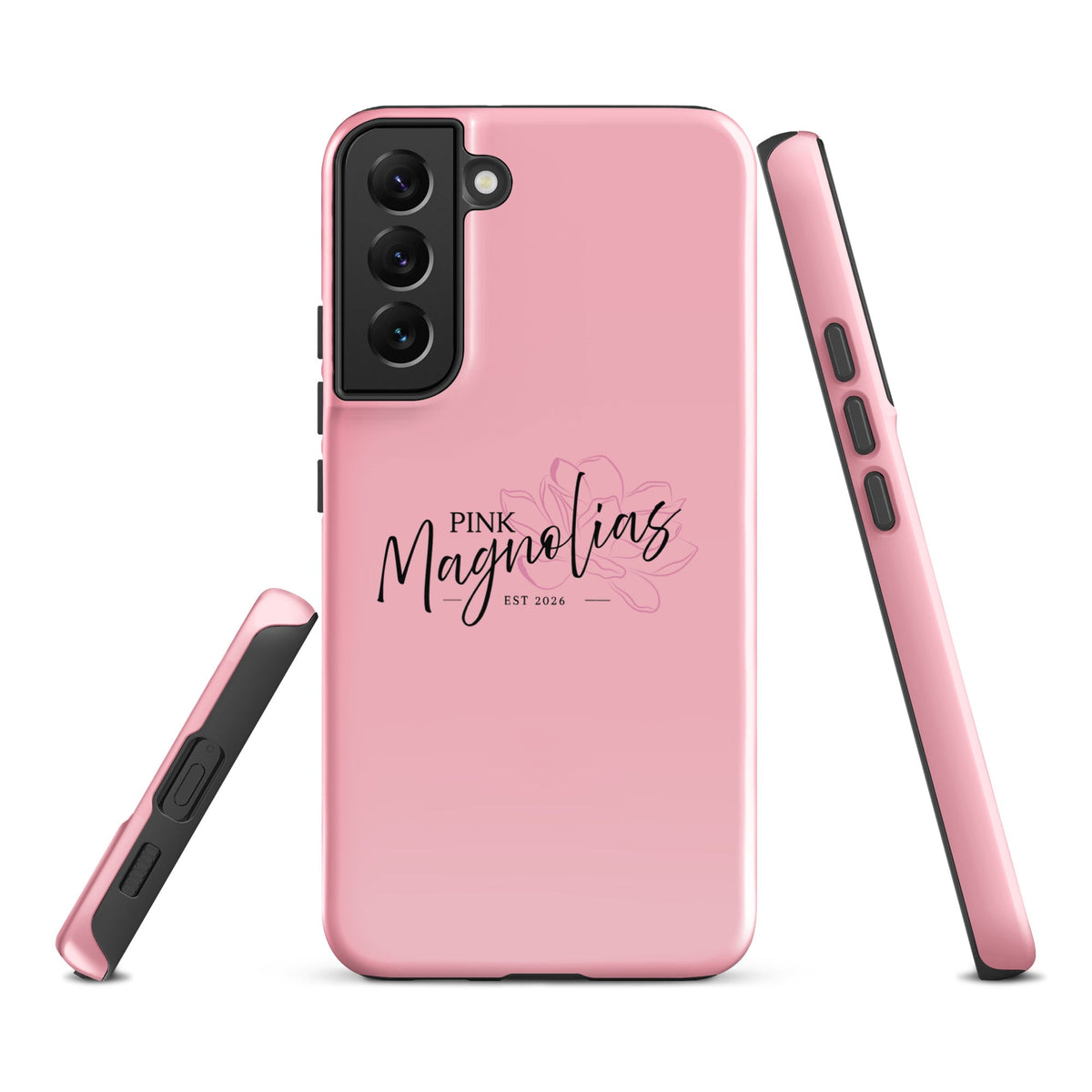 Tough Case for Samsung® | Pink Magnolias Dance | Lettermark Logo