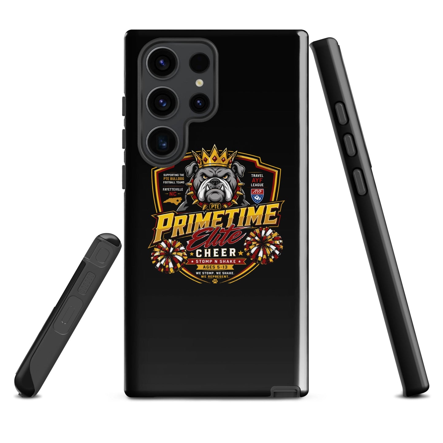Tough Case for Samsung® | PTE Bulldog Cheer | Shield Logo