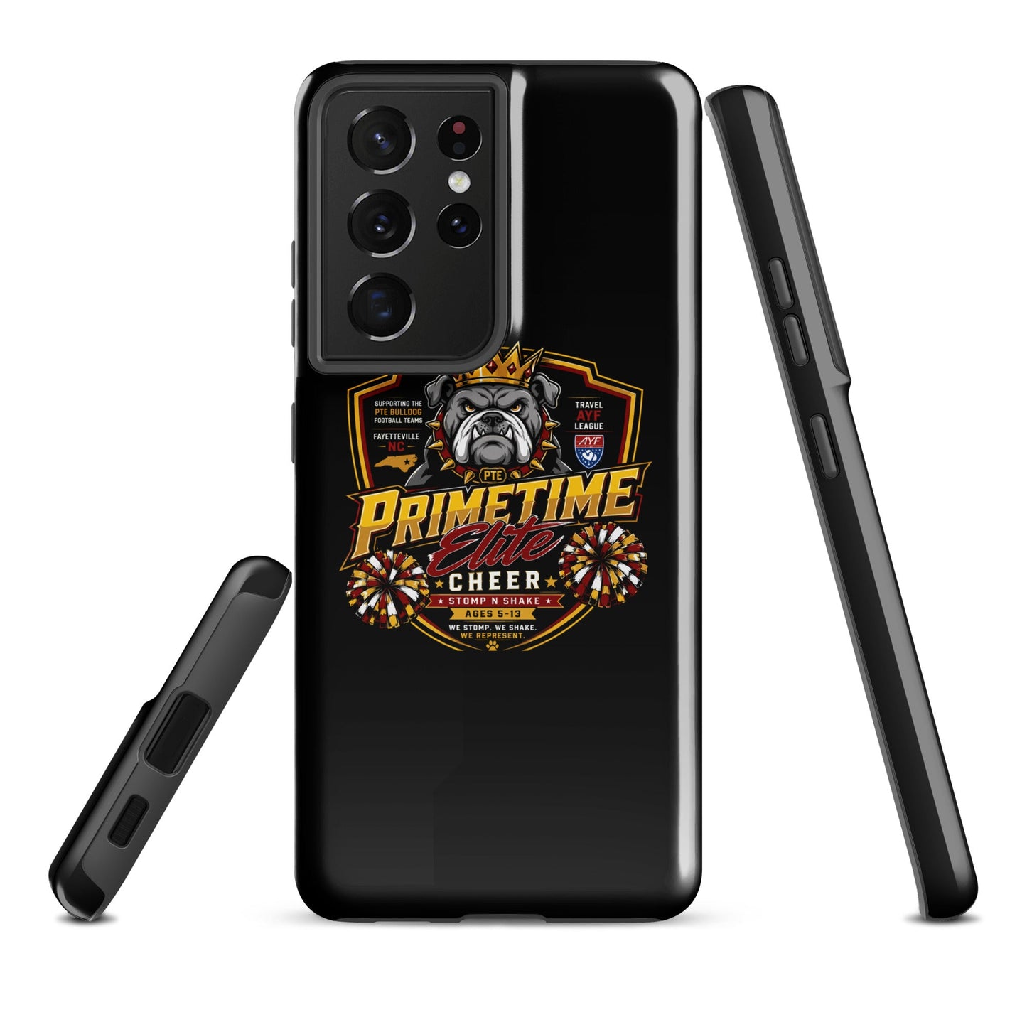 Tough Case for Samsung® | PTE Bulldog Cheer | Shield Logo