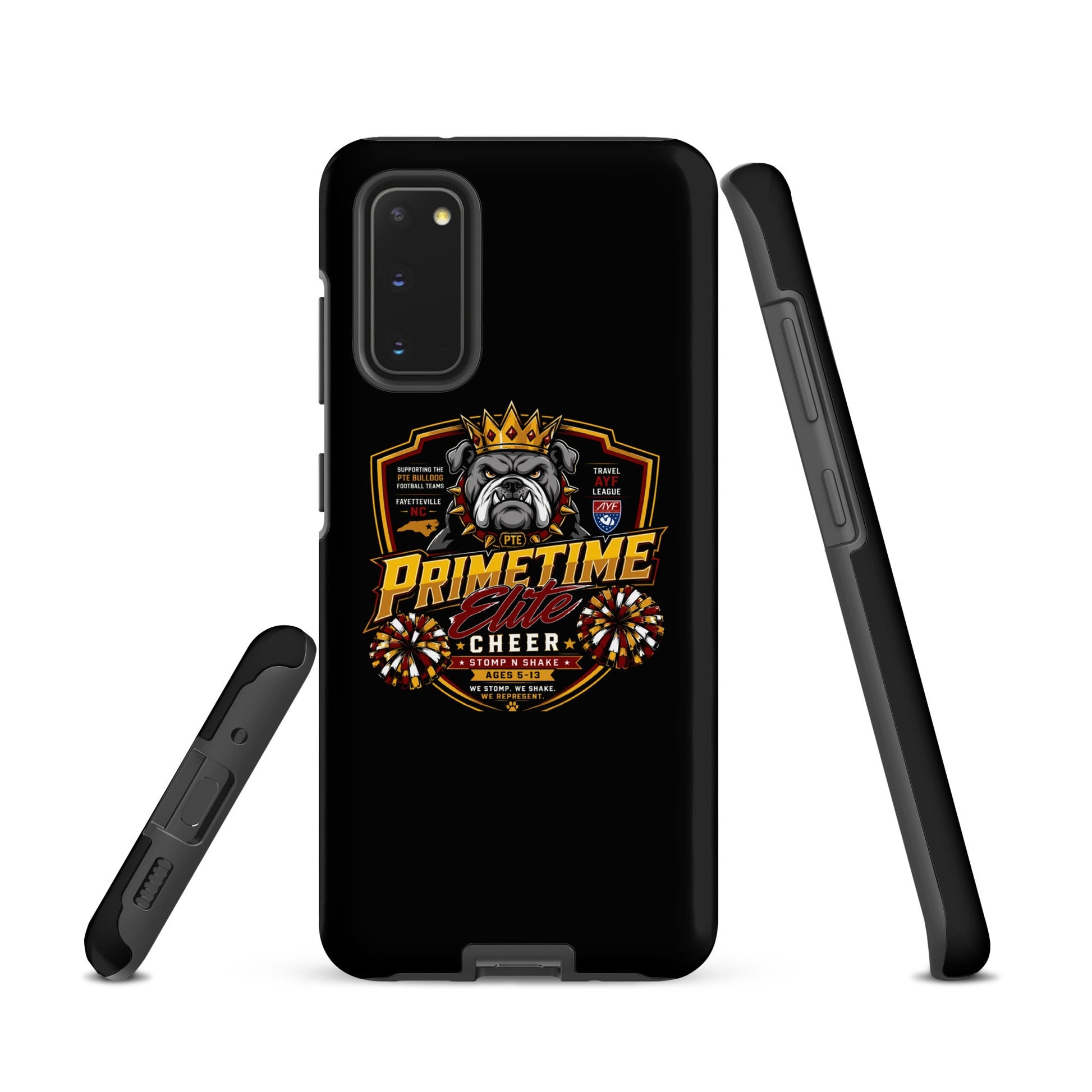 Tough Case for Samsung® | PTE Bulldog Cheer | Shield Logo