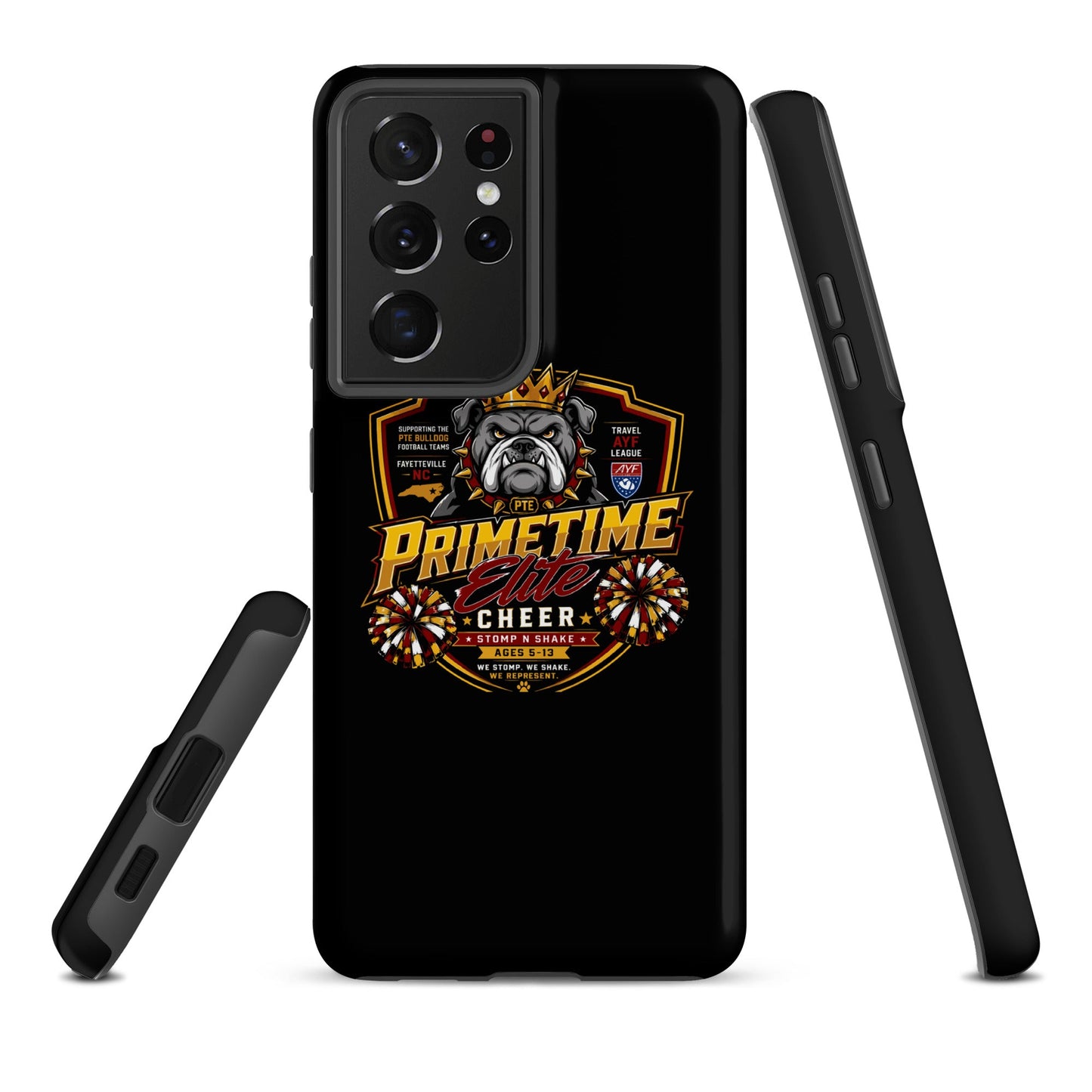 Tough Case for Samsung® | PTE Bulldog Cheer | Shield Logo