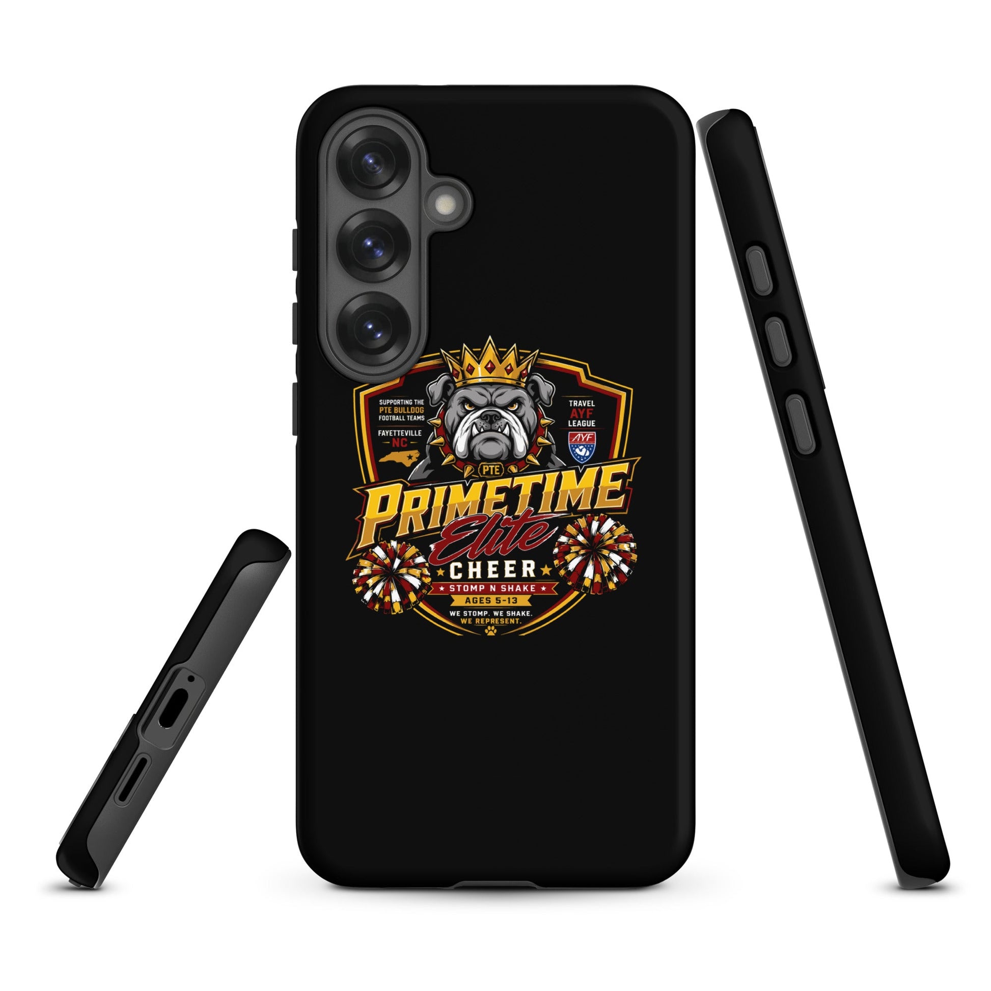 Tough Case for Samsung® | PTE Bulldog Cheer | Shield Logo