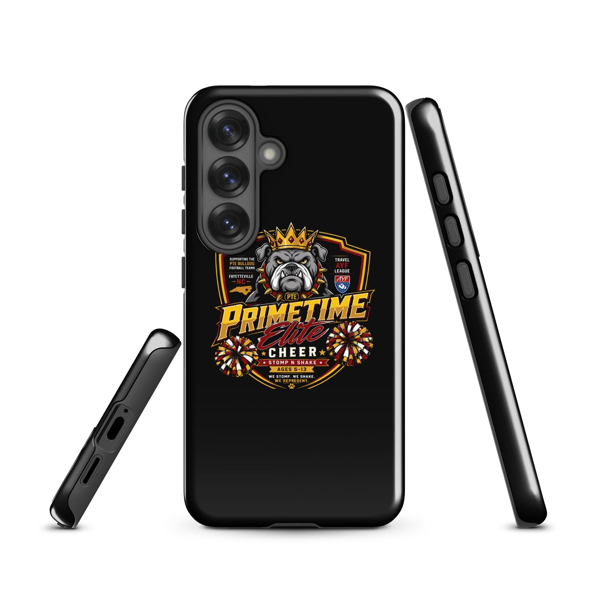 Tough Case for Samsung® | PTE Bulldog Cheer | Shield Logo