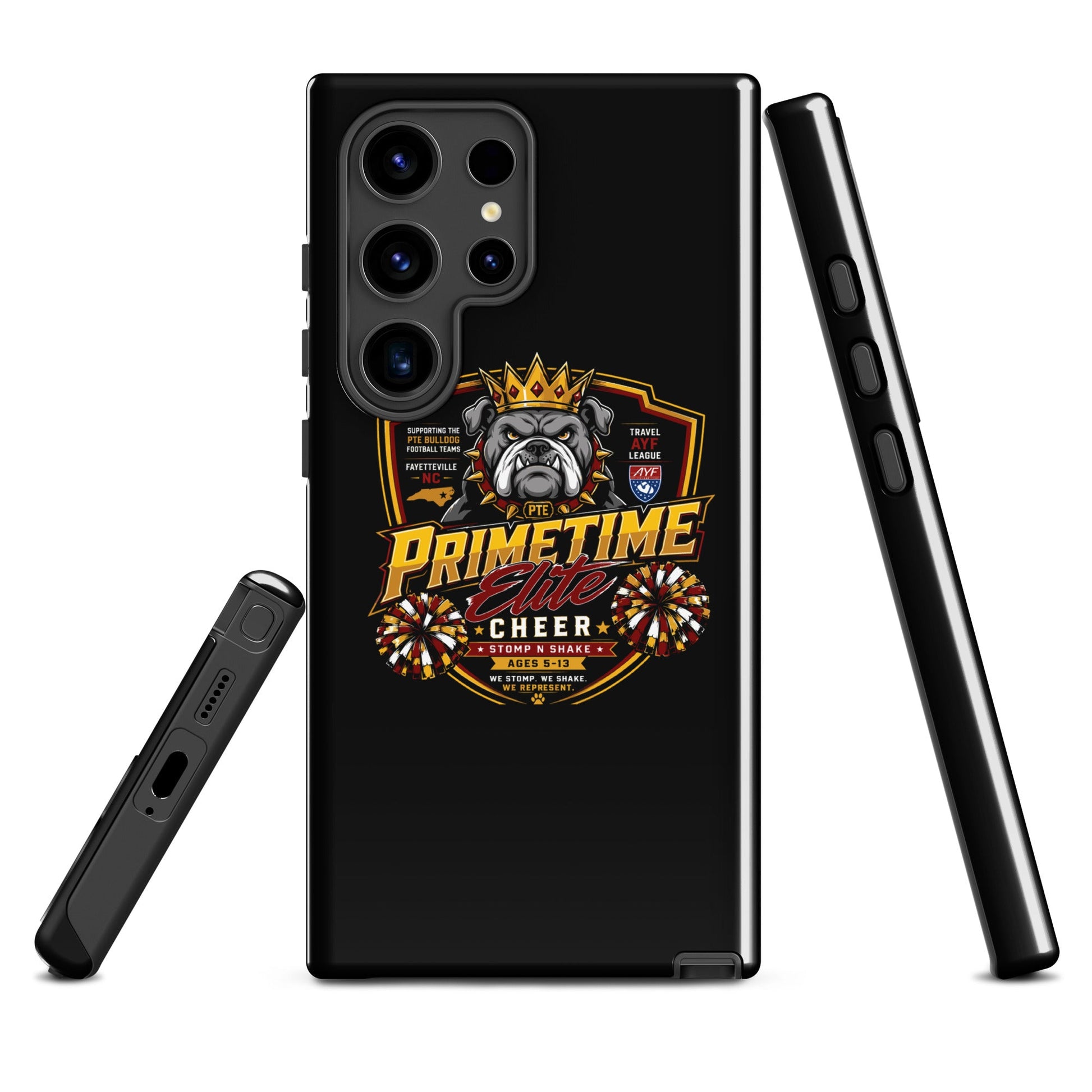 Tough Case for Samsung® | PTE Bulldog Cheer | Shield Logo
